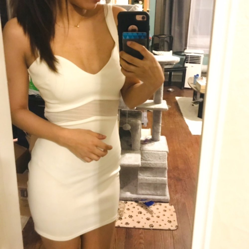 tobi white bodycon dress